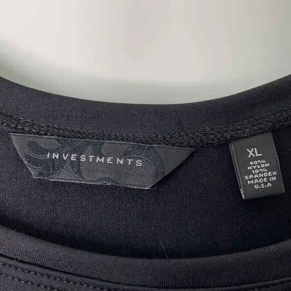 Investments 3/4 Sleeve Geometric Design Cardigan and Black Knit Tank, Ladies XL - Picture 10 of 12